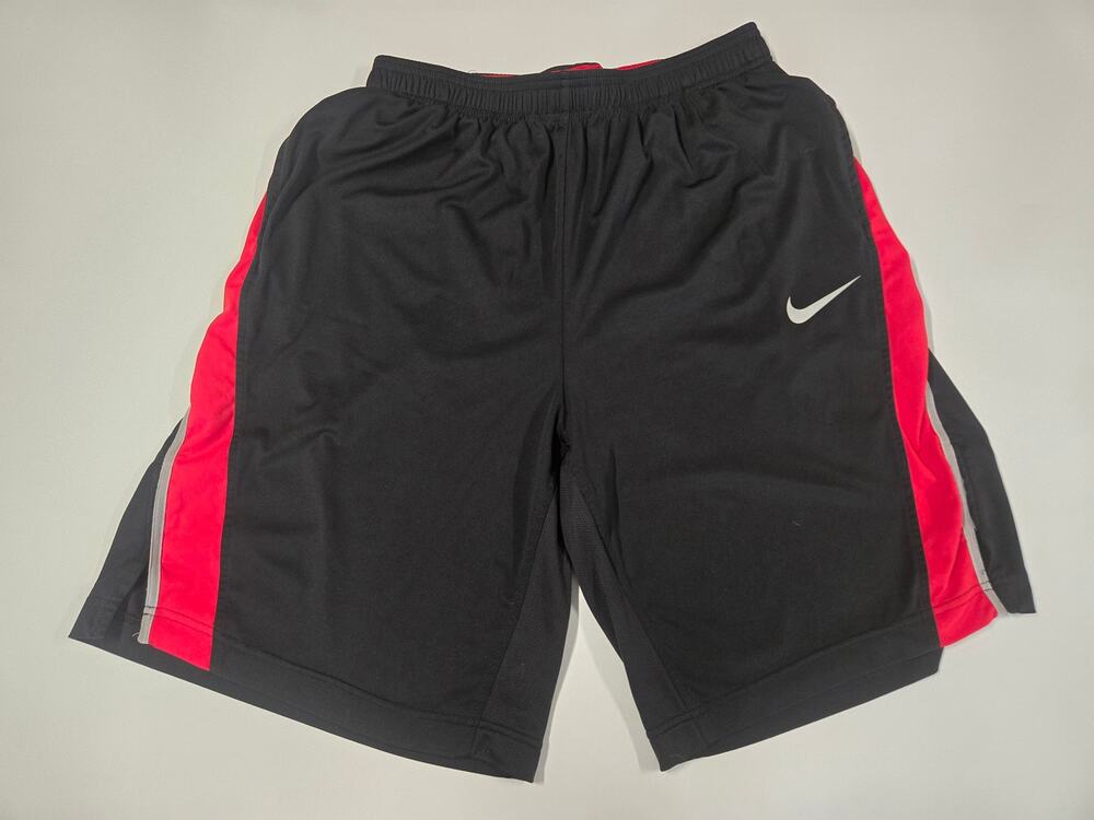 Nike Dri FIT Running Shorts Black Red Mens Large